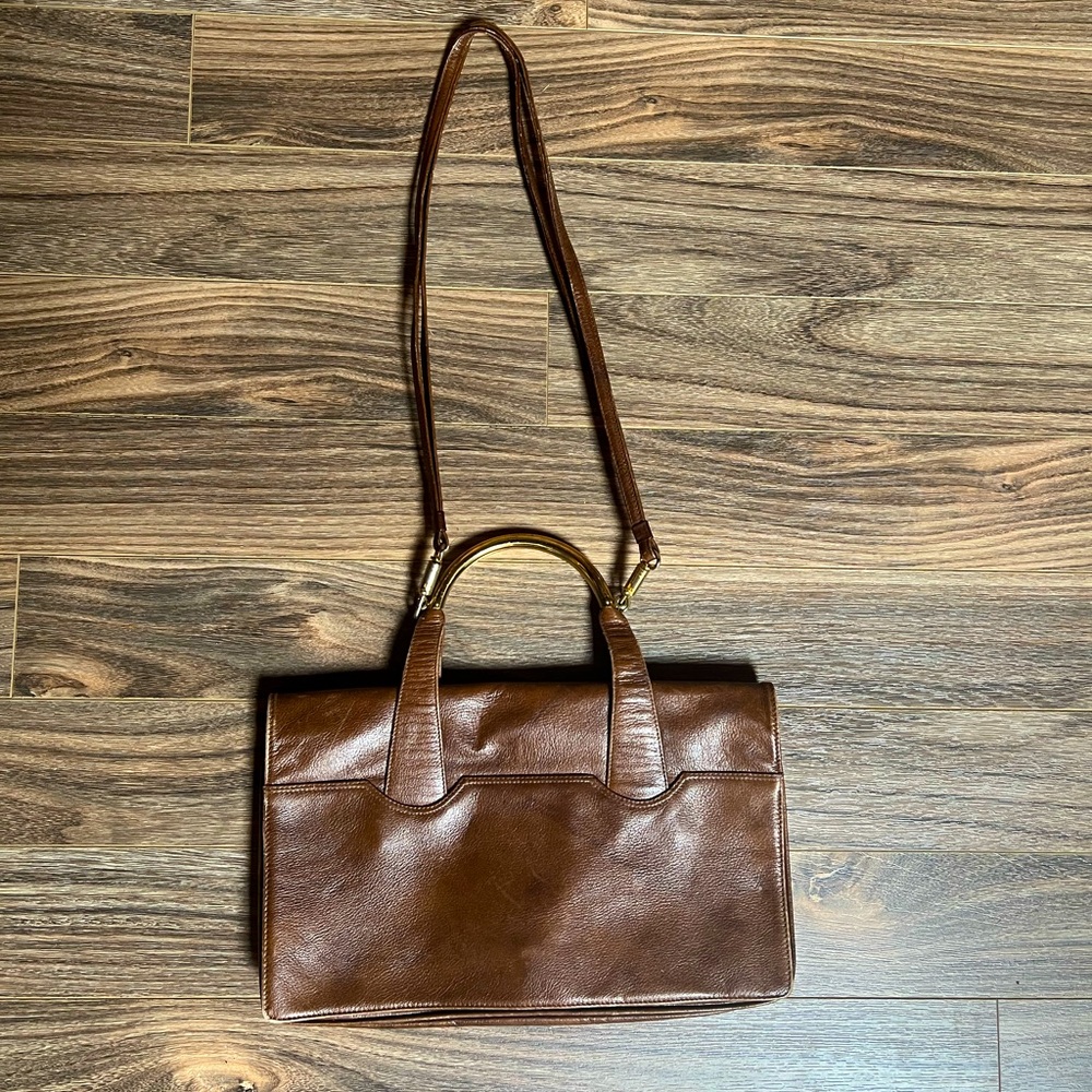 VINTAGE Gold Pfiel leather purse